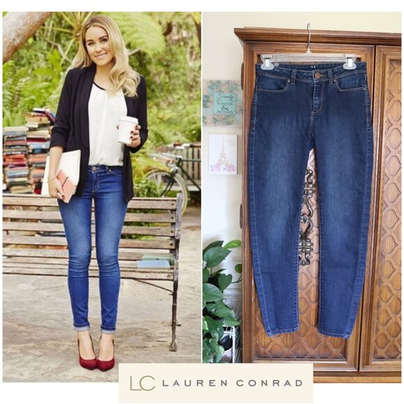 LC Lauren Conrad Skinny Ankle Jeans - Darkwash, Size 2 - Picture 12 of 12